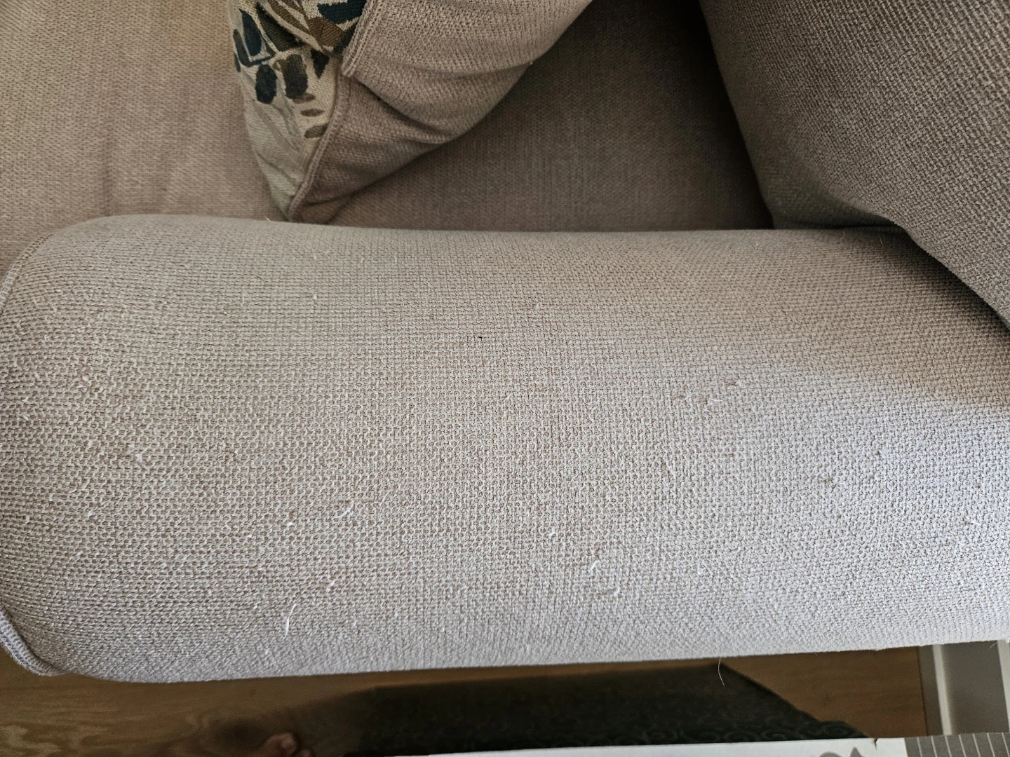 Beige Three-Seater Sofa