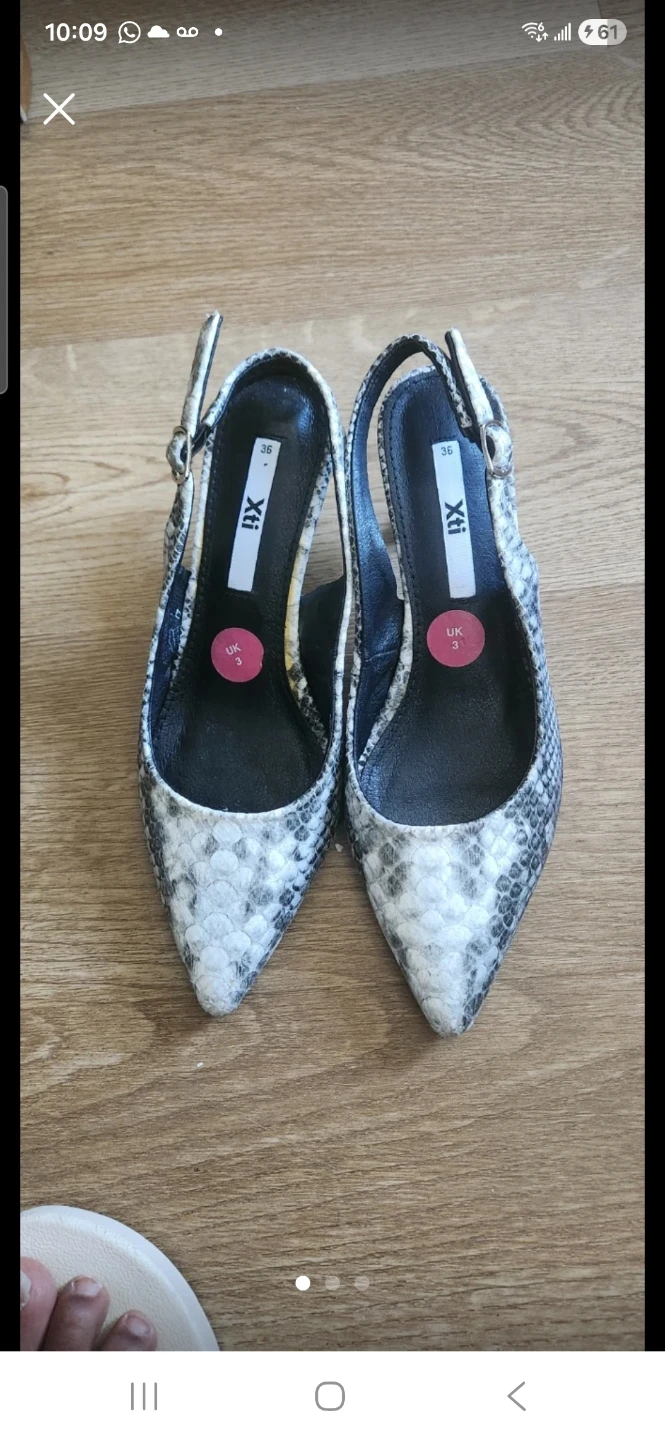 Xti Snake Print Slingback Heels