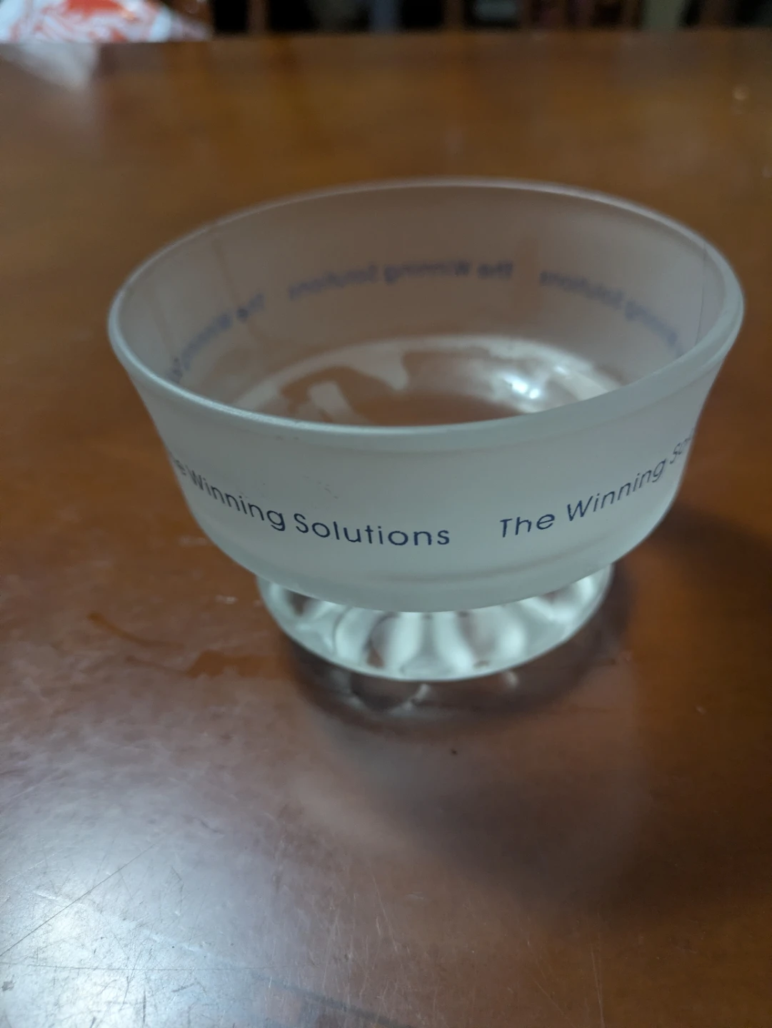 Frosted Glass Dessert Bowl