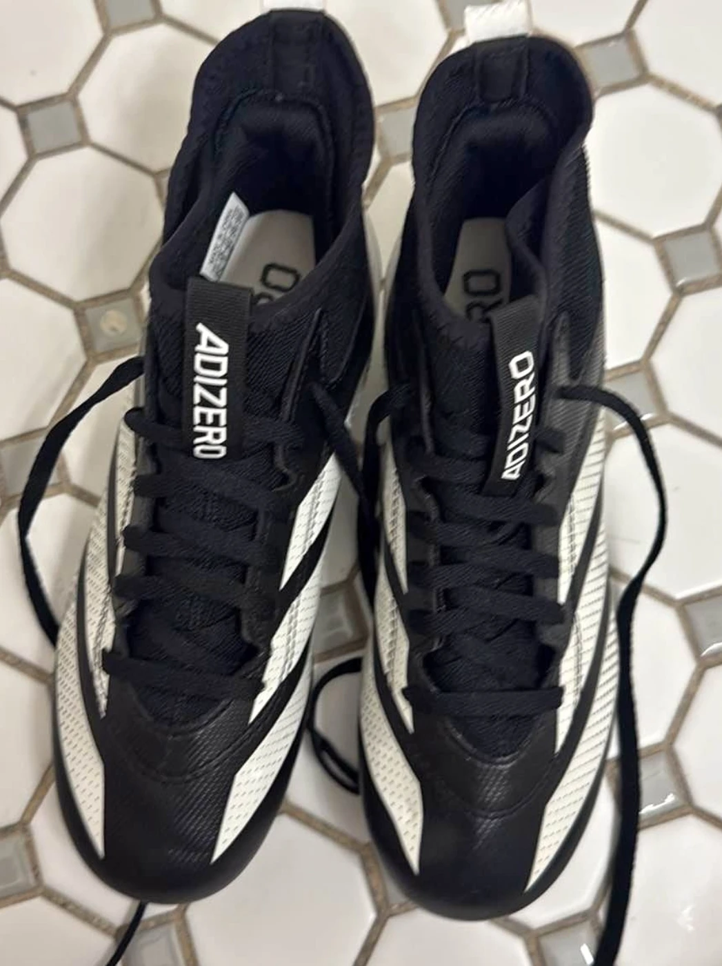 Adidas Adizero Football Cleats Black and White - photo 3