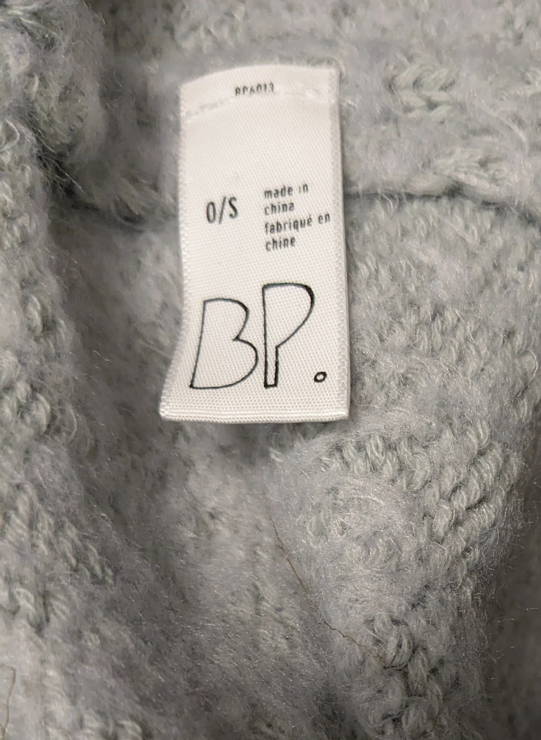 BP Gray Fuzzy Knit Neck Scarf One Size - photo 3