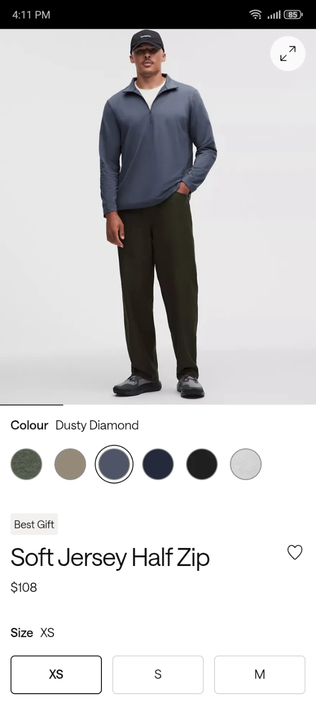 Lululemon Soft Jersey Half Zip - Dusty Diamond - photo 2