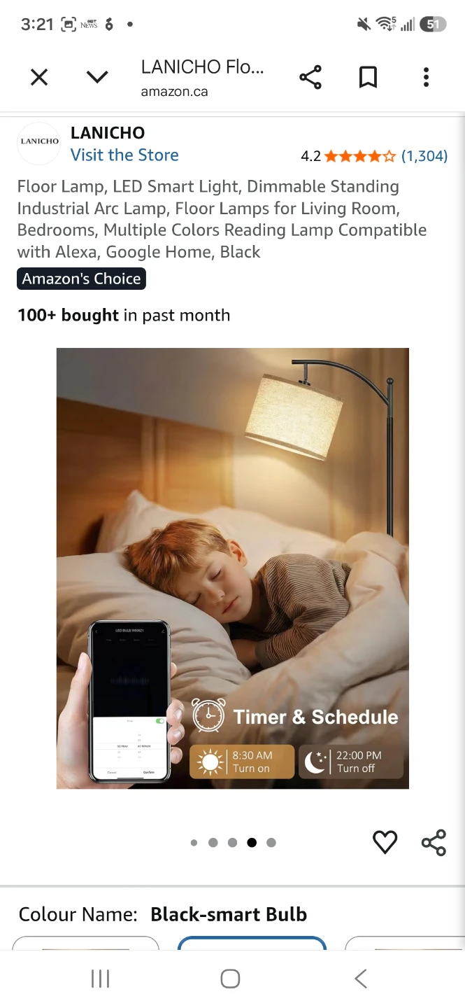LED smart floor lamp. - photo 4