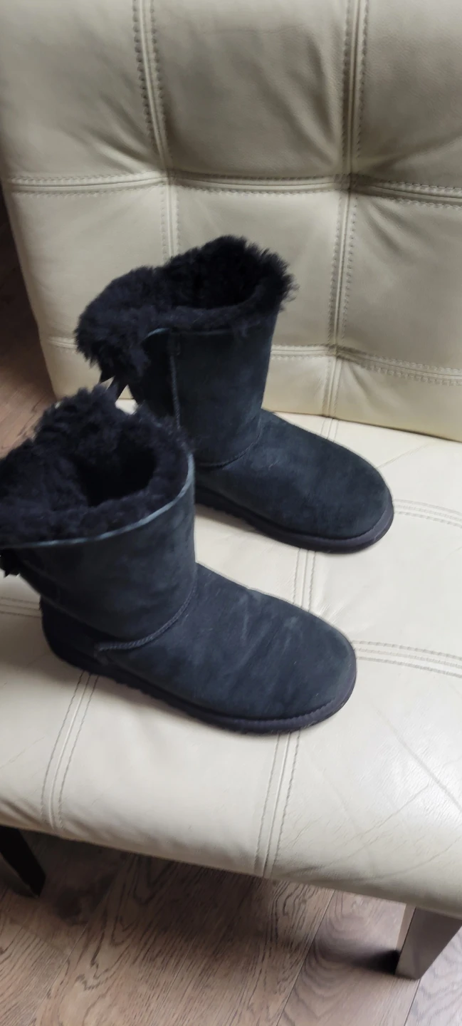 Black UGG Australia (like  Bailey bows)  Boots sz 6