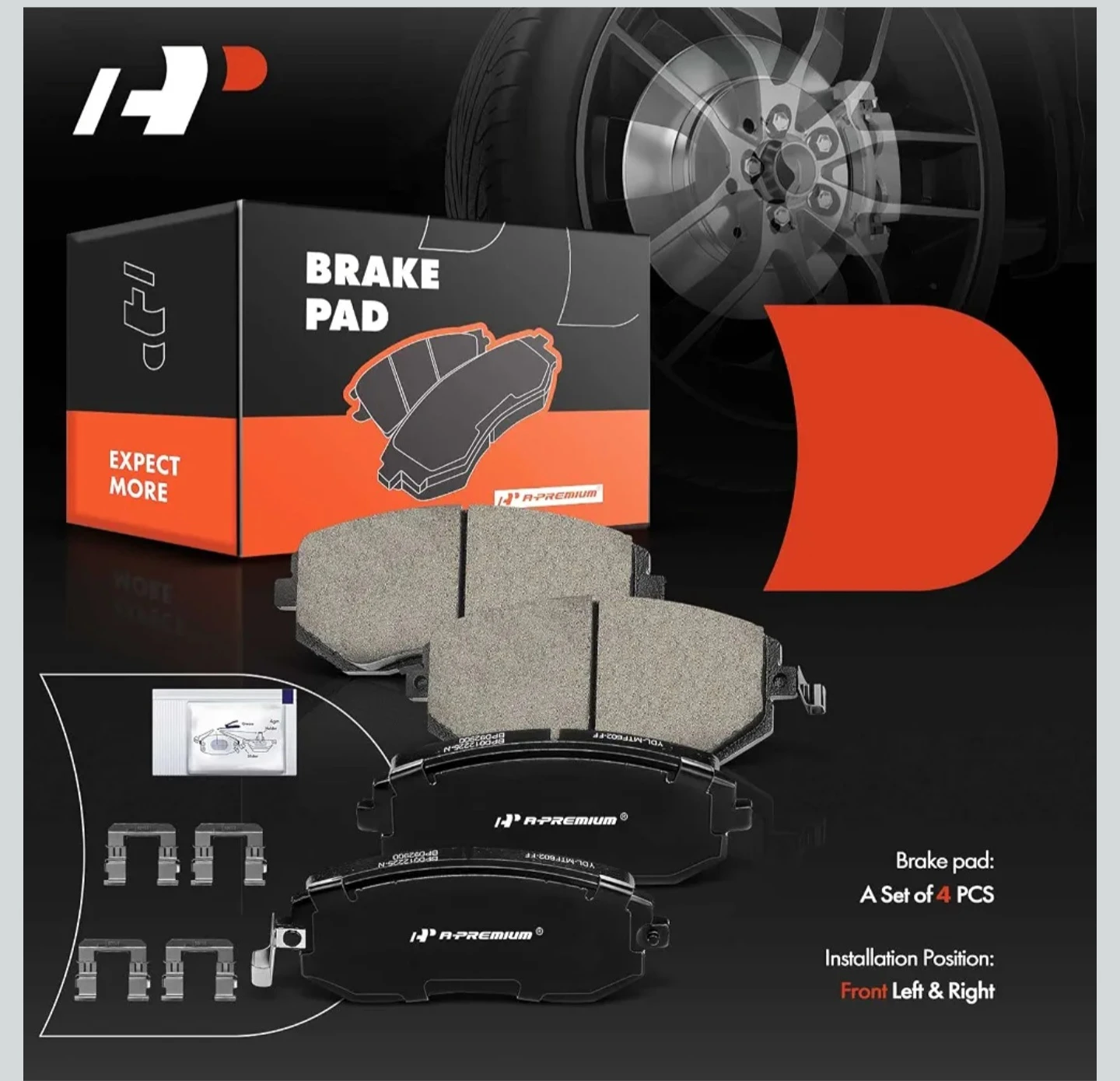 A-Premium Front Ceramic Brake Pads - photo 5