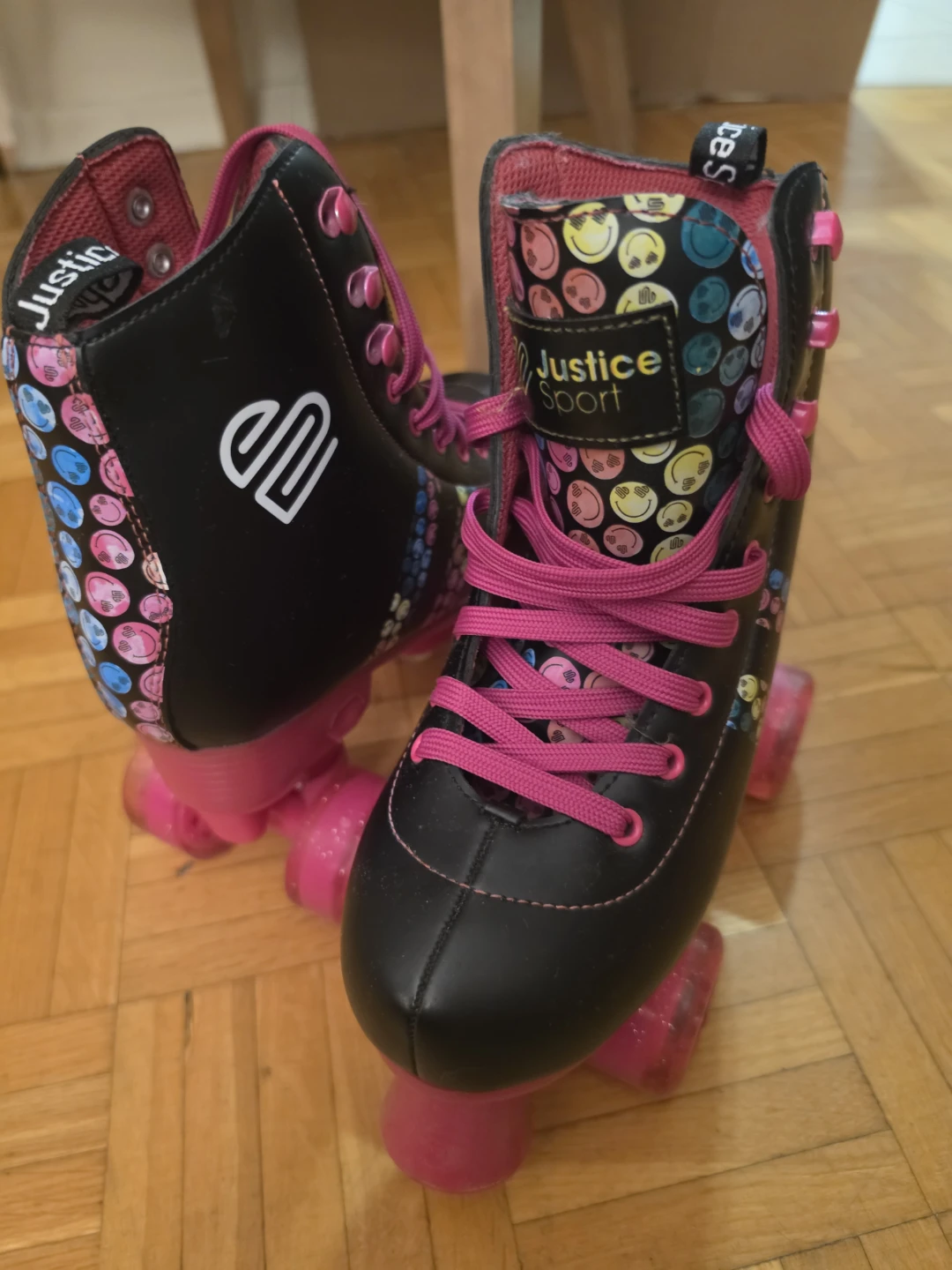 Justice Sport Roller Skates Black/Pink Size 12-2 - photo 2