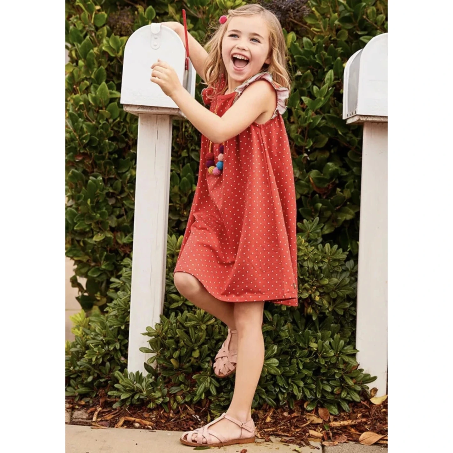 Matilda Jane red polka dot dress size 6