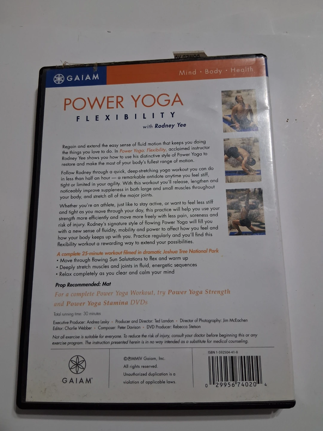 Gaiam Power Yoga Flexibility DVD with Rodney Yee - photo 3