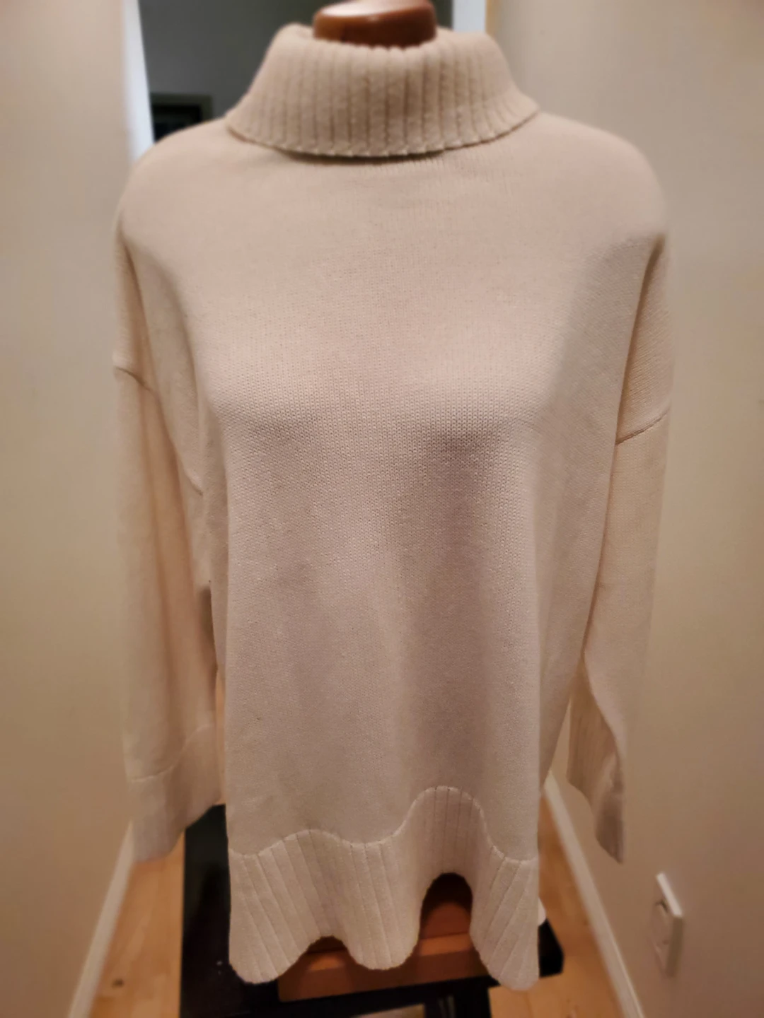 Cream Turtleneck Sweater
