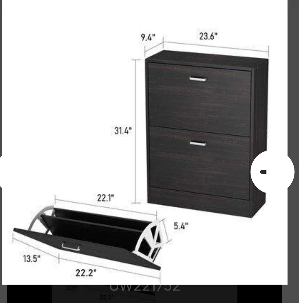 Coffee colour shoe cabinet - photo 4