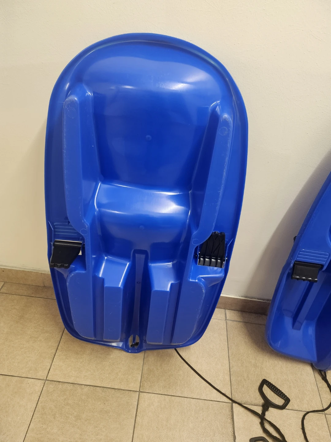 Two Blue Plastic Toboggan Sleds - photo 2