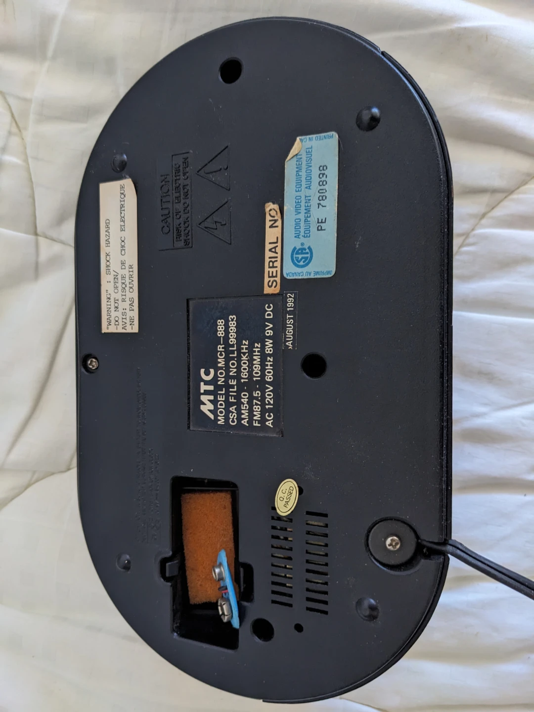 MTC MCR-888 Digital Alarm Clock Radio - photo 2