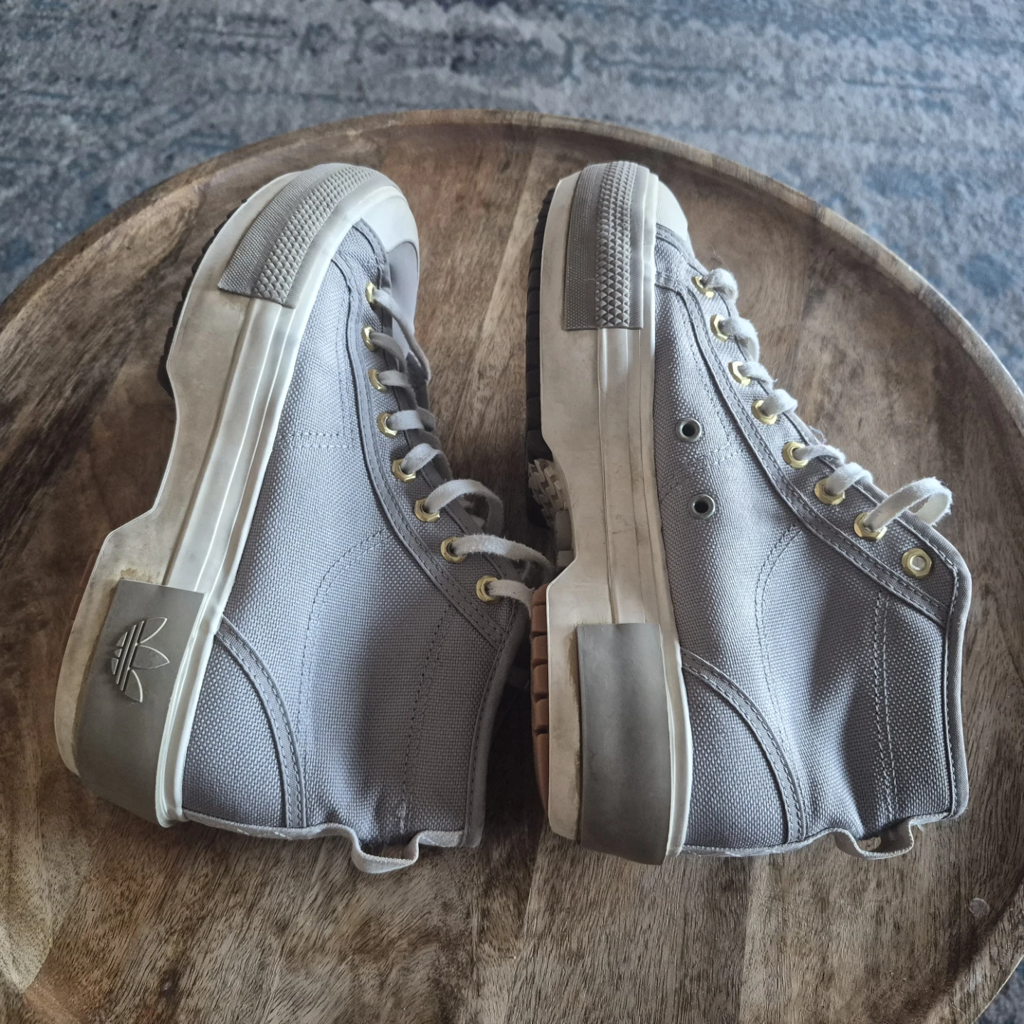 Adidas Nizza Platform Mid High-Top Shoes Grey US 8.5 - photo 5