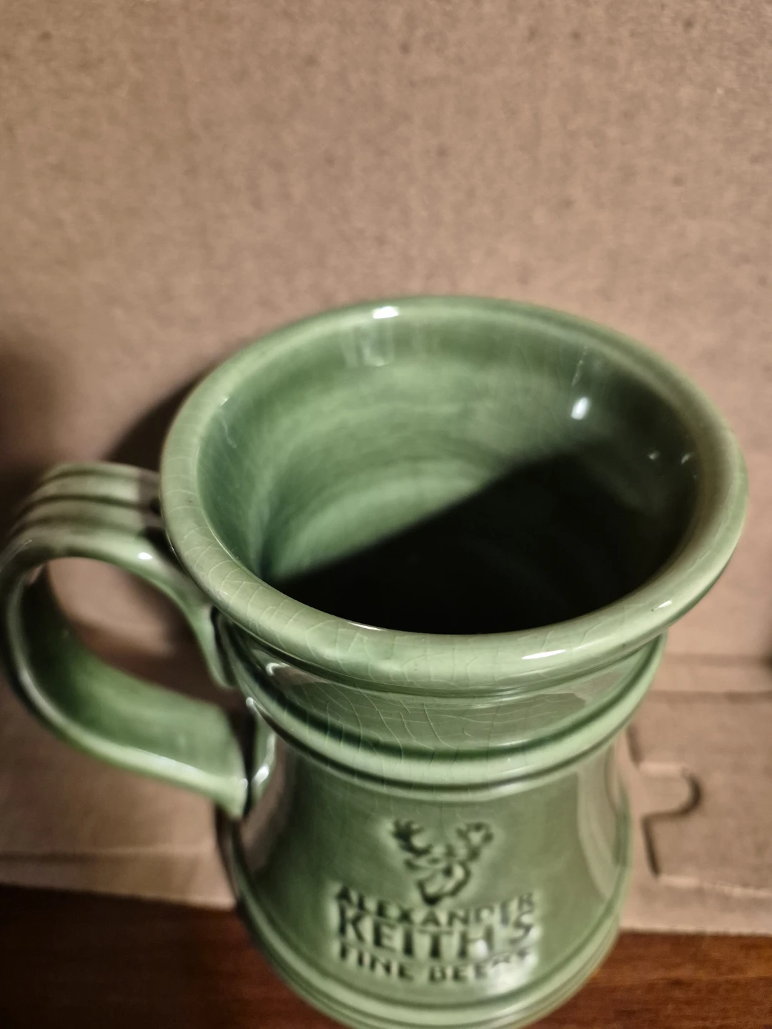Alexander Keith's Green Ceramic Beer Mug - photo 3