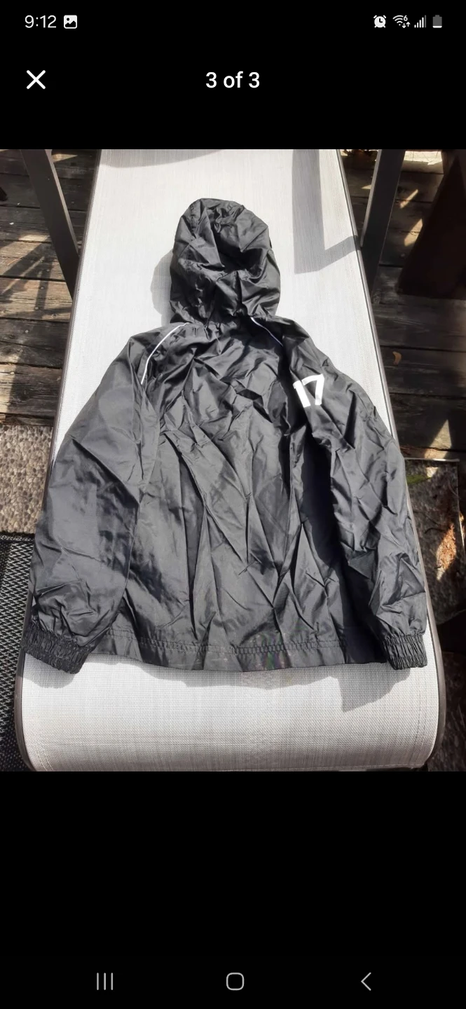 Adidas Kids Black Windbreaker Jacket - photo 3