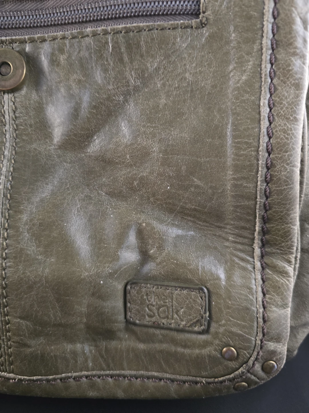 The Sak Olive Green Leather Crossbody Bag - photo 3