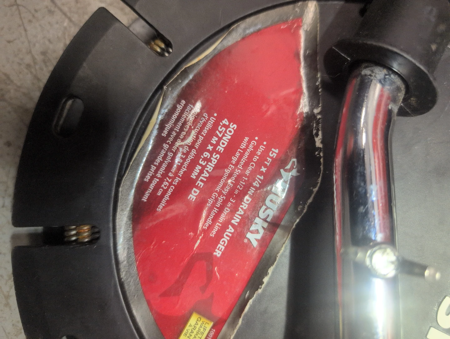 Husky 15 ft. x 1/4 in. Drain Auger - photo 2