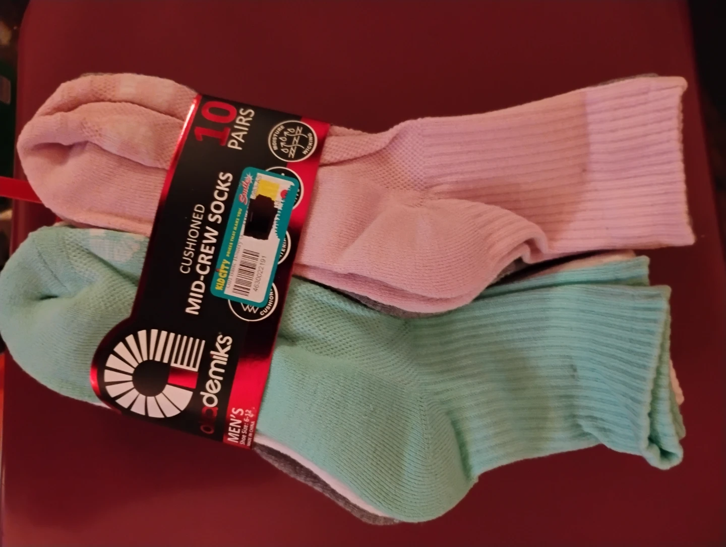 Akademiks Men's Cushioned Mid-Crew Socks, 10 Pairs - photo 3