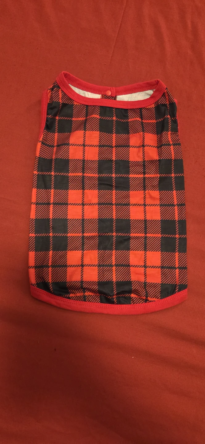 Red and Black Plaid Dog Shirt