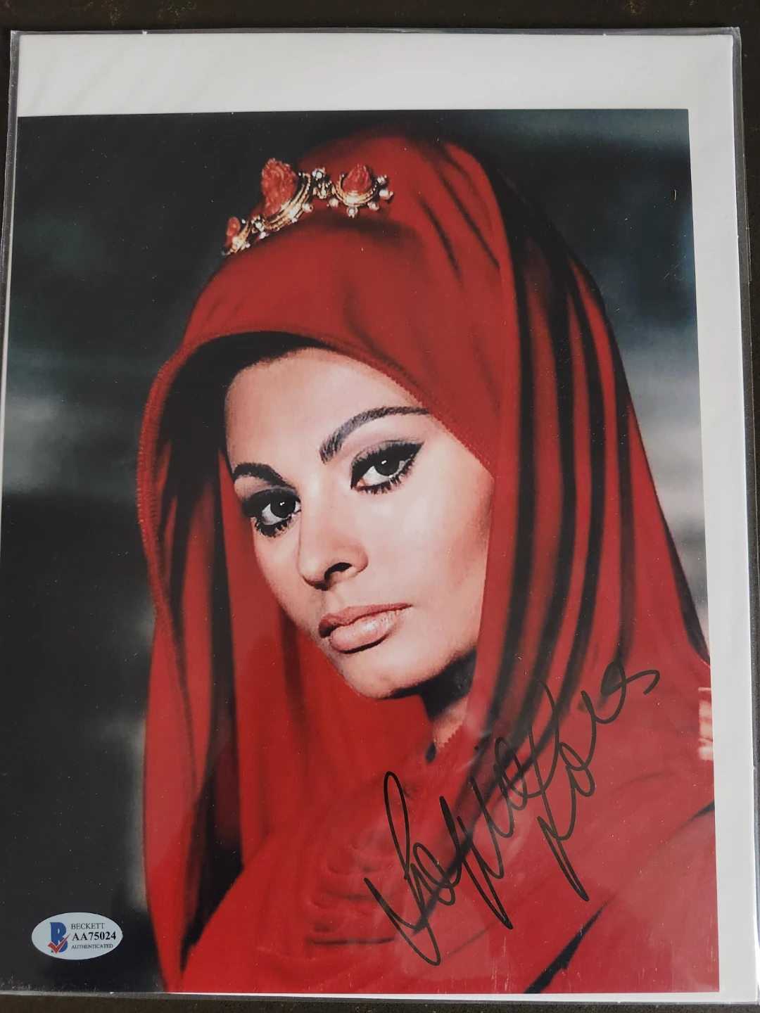 Sophia Loren Signed Photo with Beckett COA