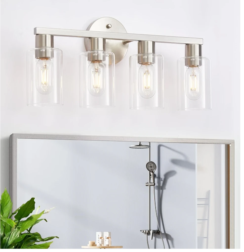4-Light Brushed Nickel Vanity Light