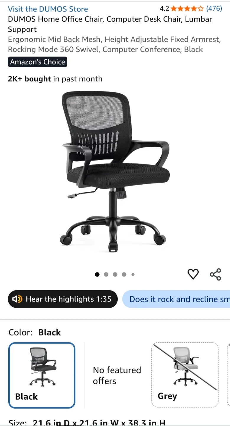 DUMOS Ergonomic Office Chair - photo 3
