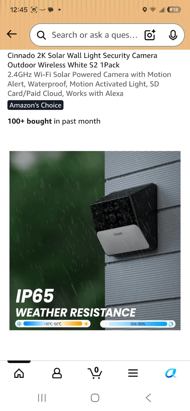 Cinnado 2K Solar Wall Light Security Camera S2 - photo 4