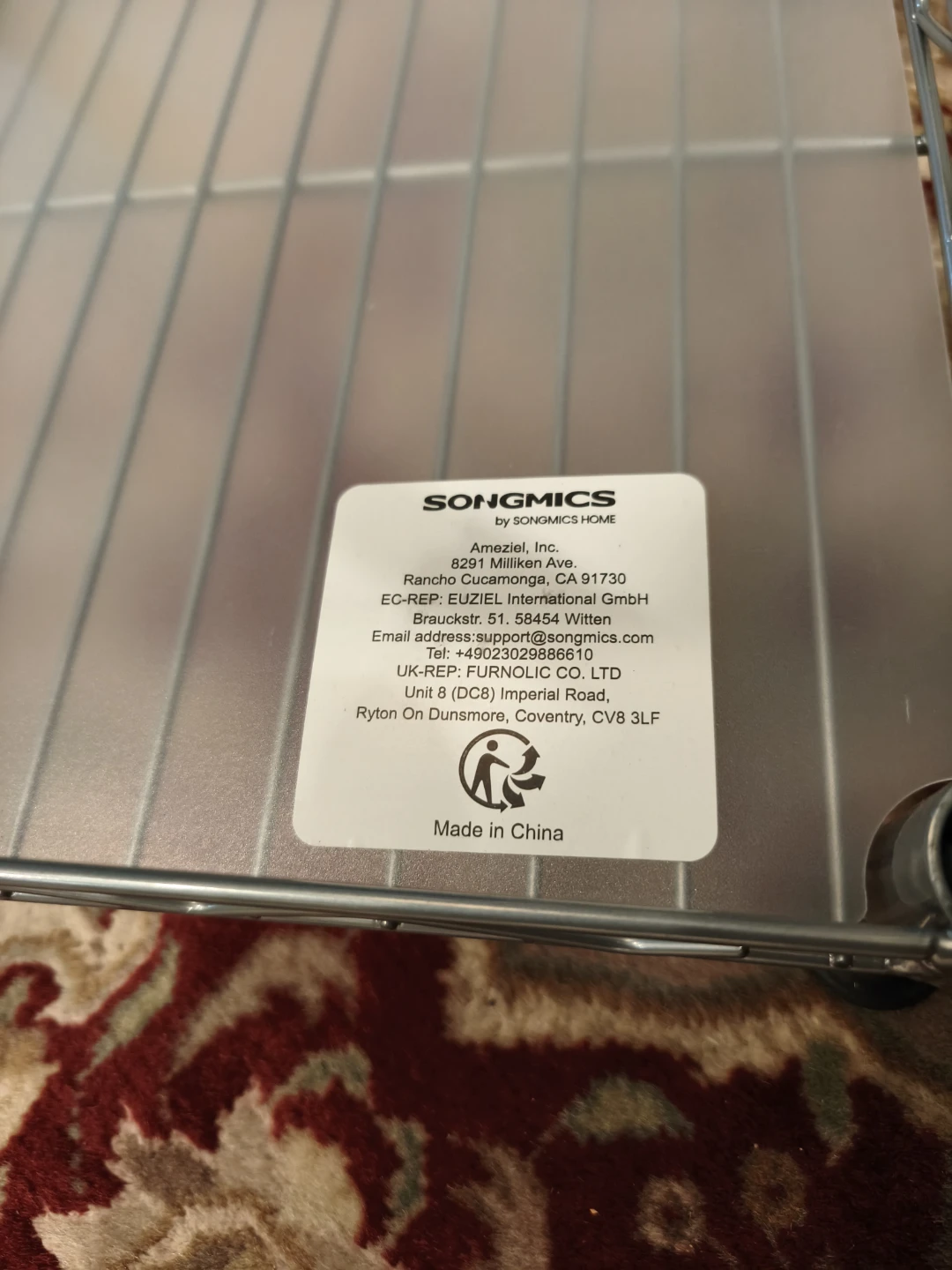 SONGMICS 3-Tier Metal Storage Shelving Unit - photo 5