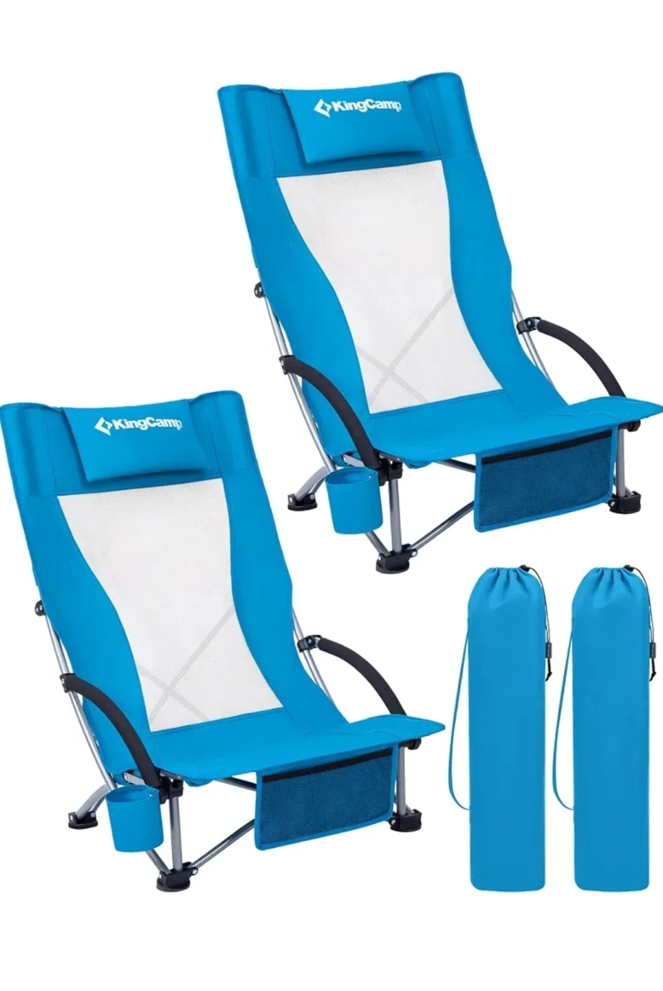 2 KingCamp High Back Beach Chairs