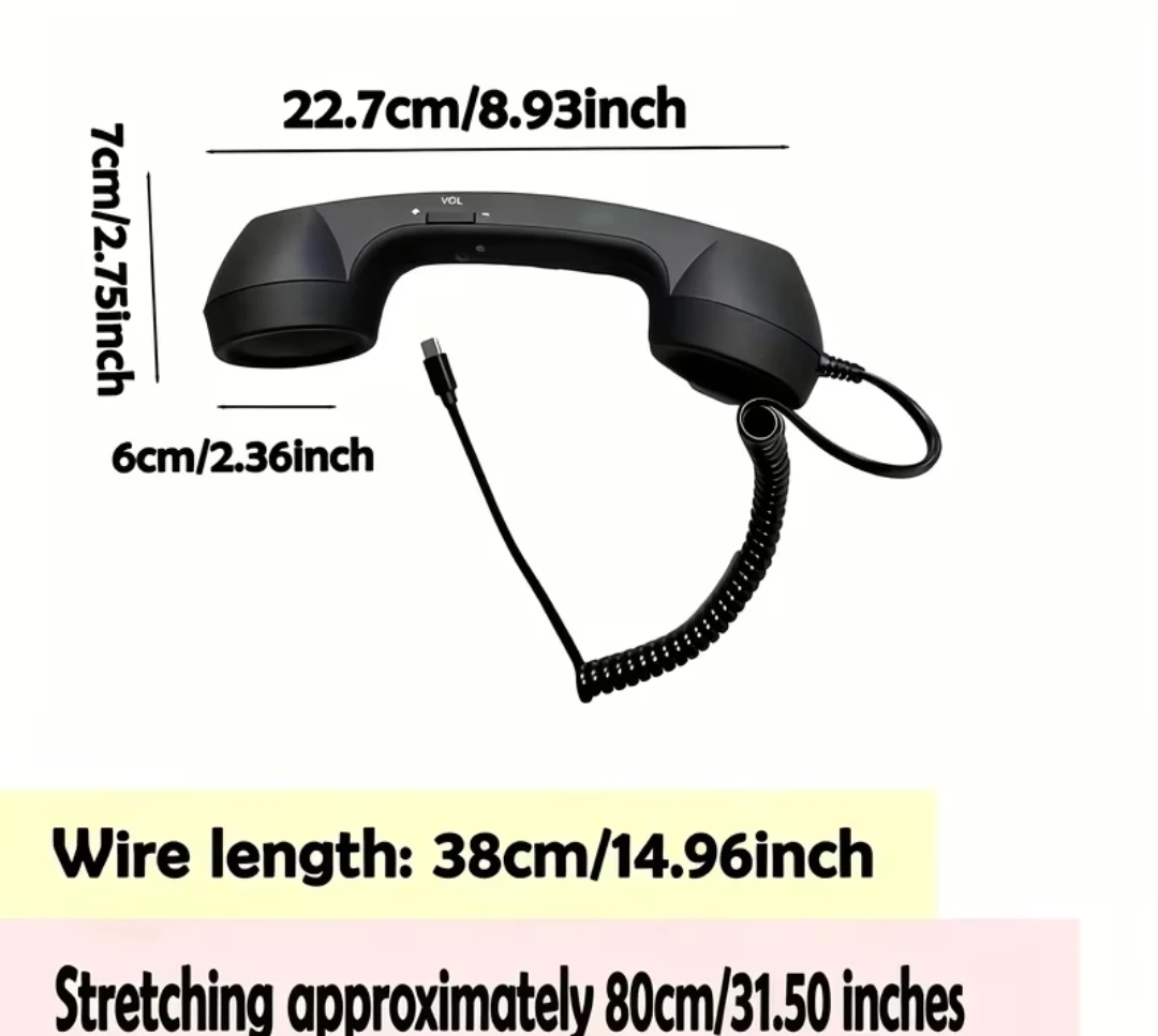 Retro Style Type-C Phone Handset - photo 3