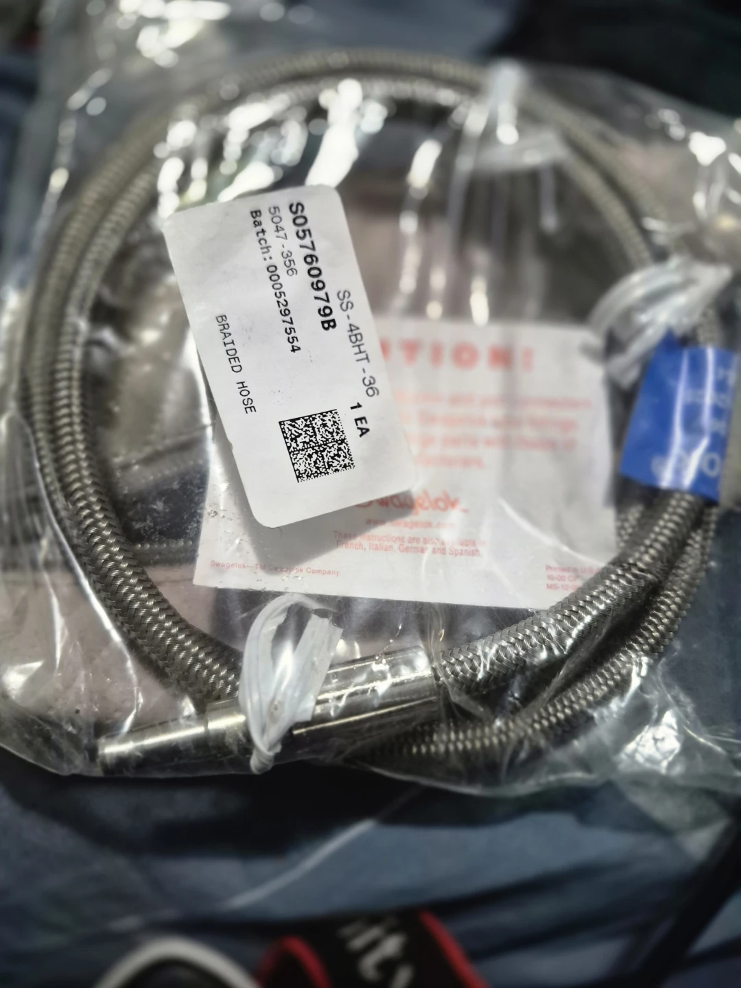 Swagelok SS-4BHT-36 Braided Hose