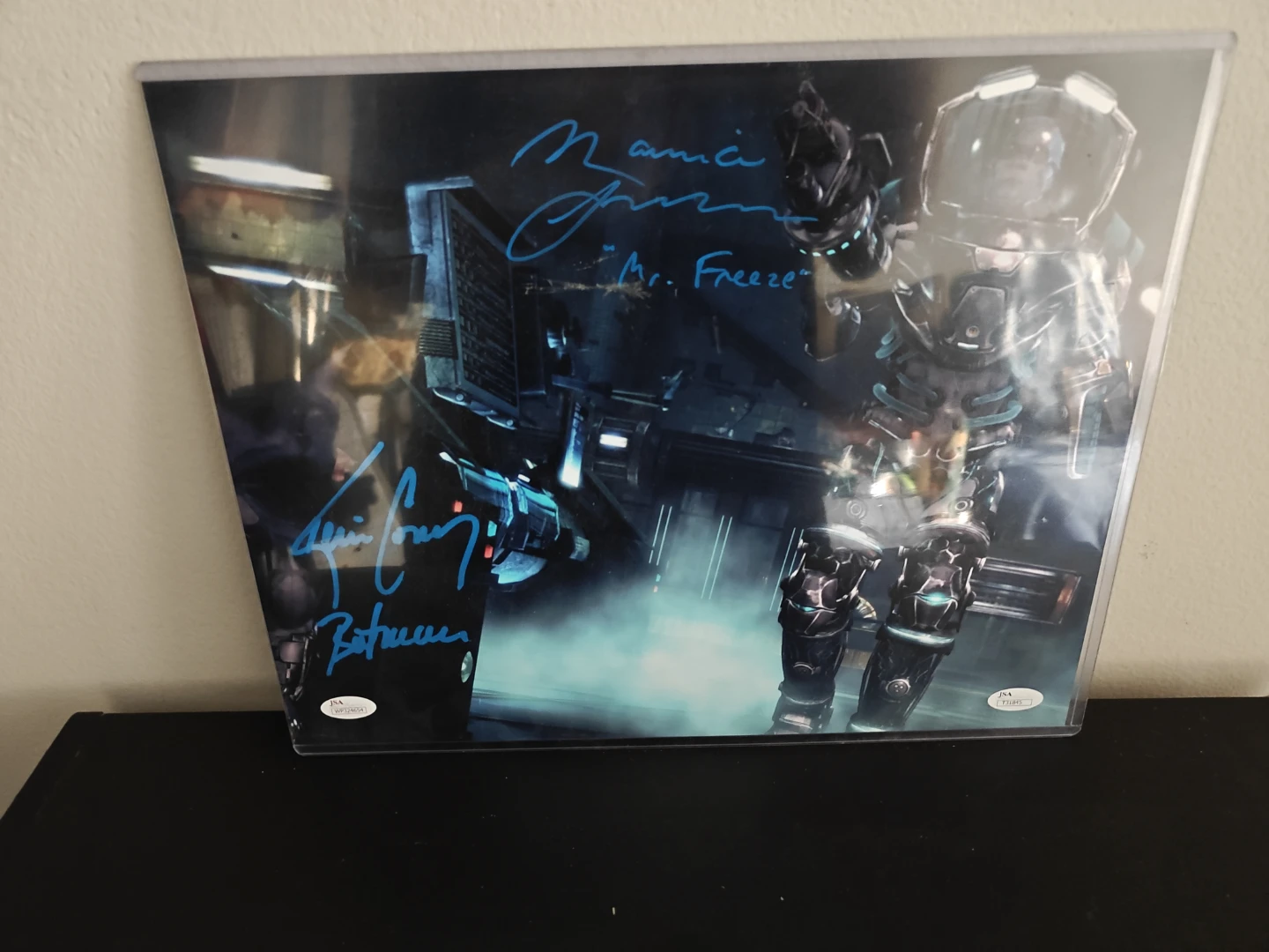 Autographed Batman Arkham city Batman and Mr. Freeze Photo