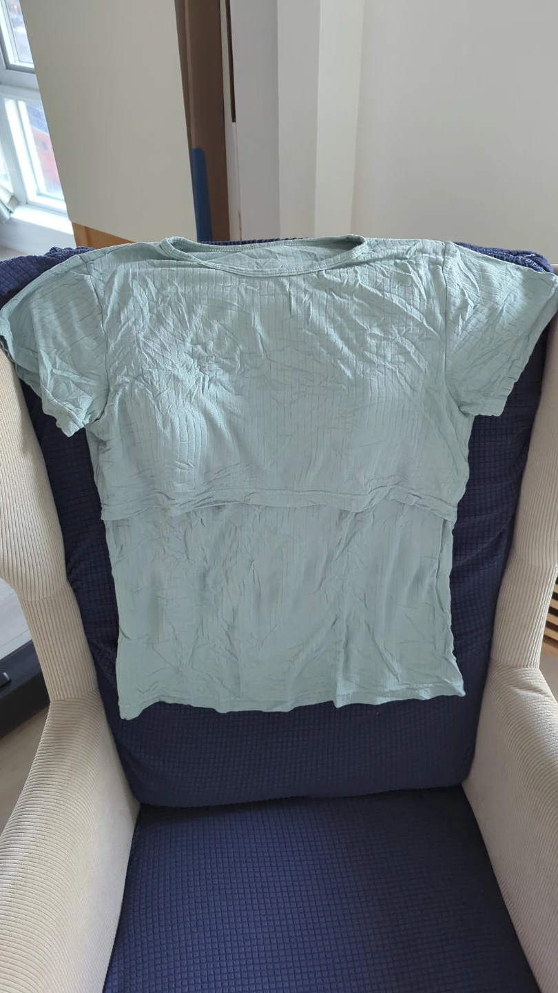 Light green nursing shirt