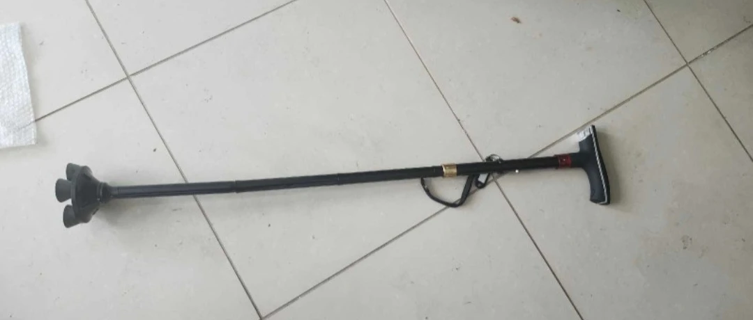 Adjustable Folding Walking Cane with Quad Base