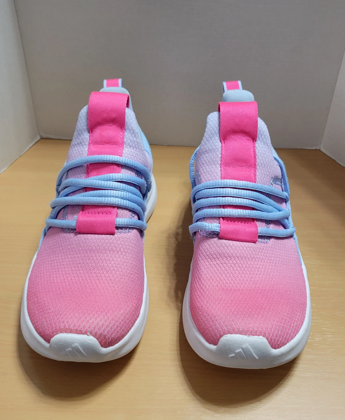 Adidas Cloudfoam sneakers in pink and blue size 3 - photo 2