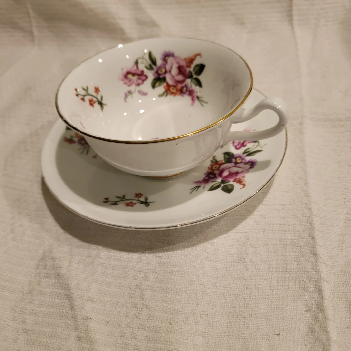 Cauldon Bone China Tea Cup and Saucer Set