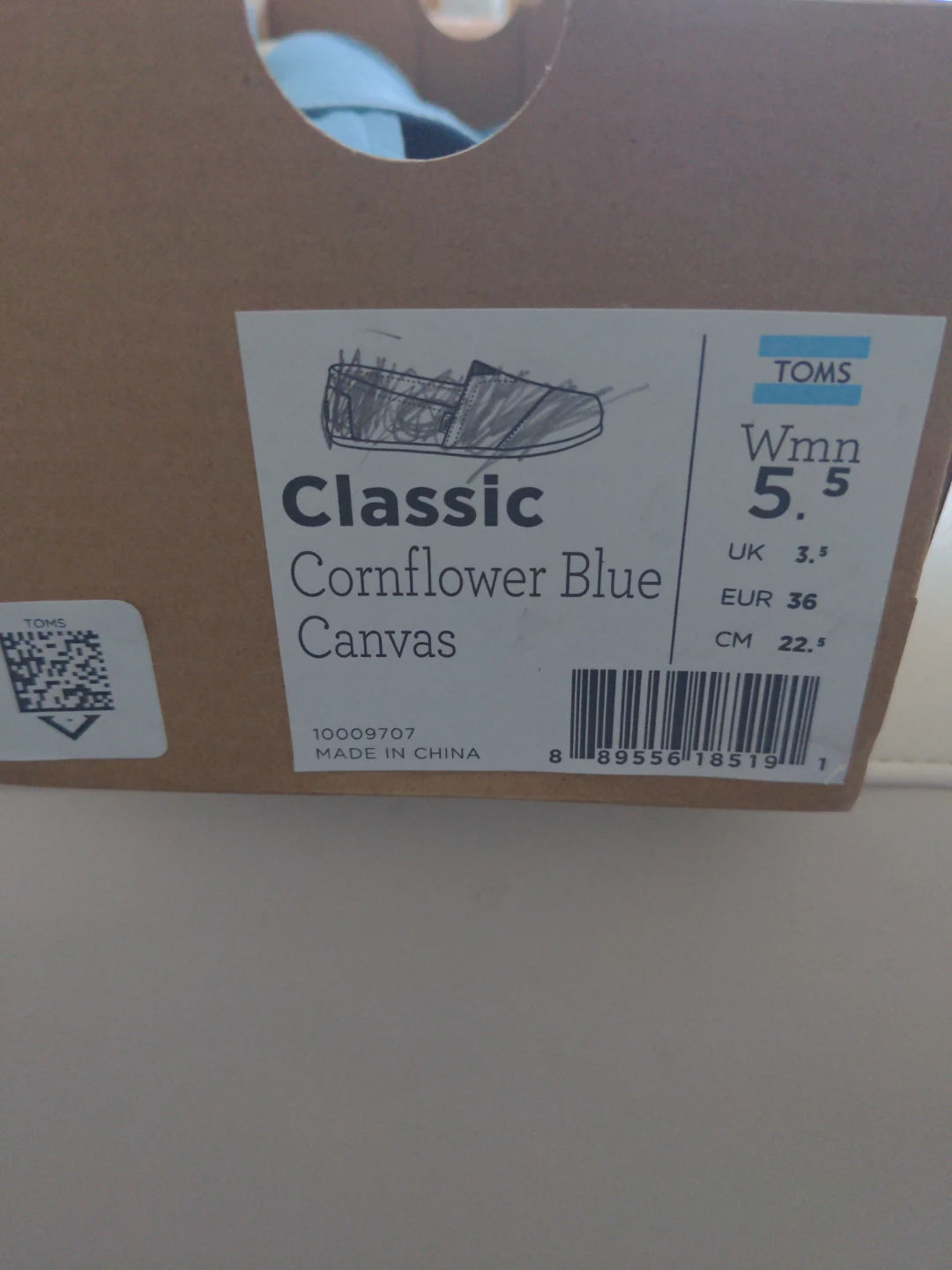 TOMS Classic Cornflower Blue Canvas Shoes Women's 5.5 - photo 2