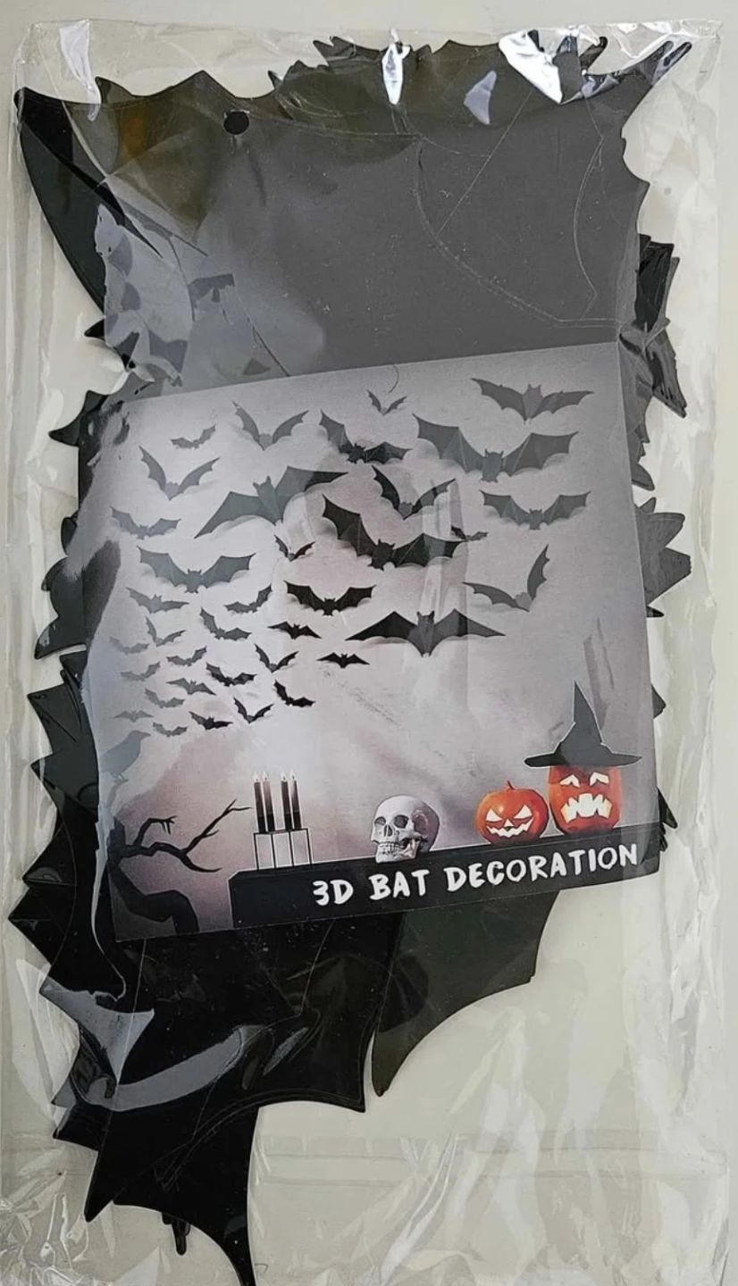 3D bat Sticker for Halloween Decoration