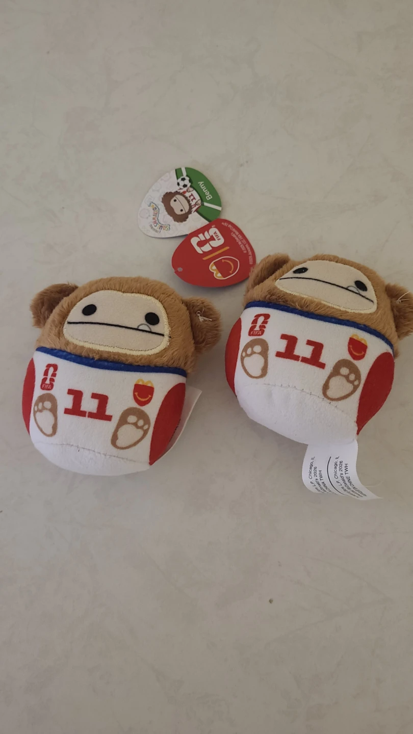 Two Squishmallows Benny FIFA Plush Toys