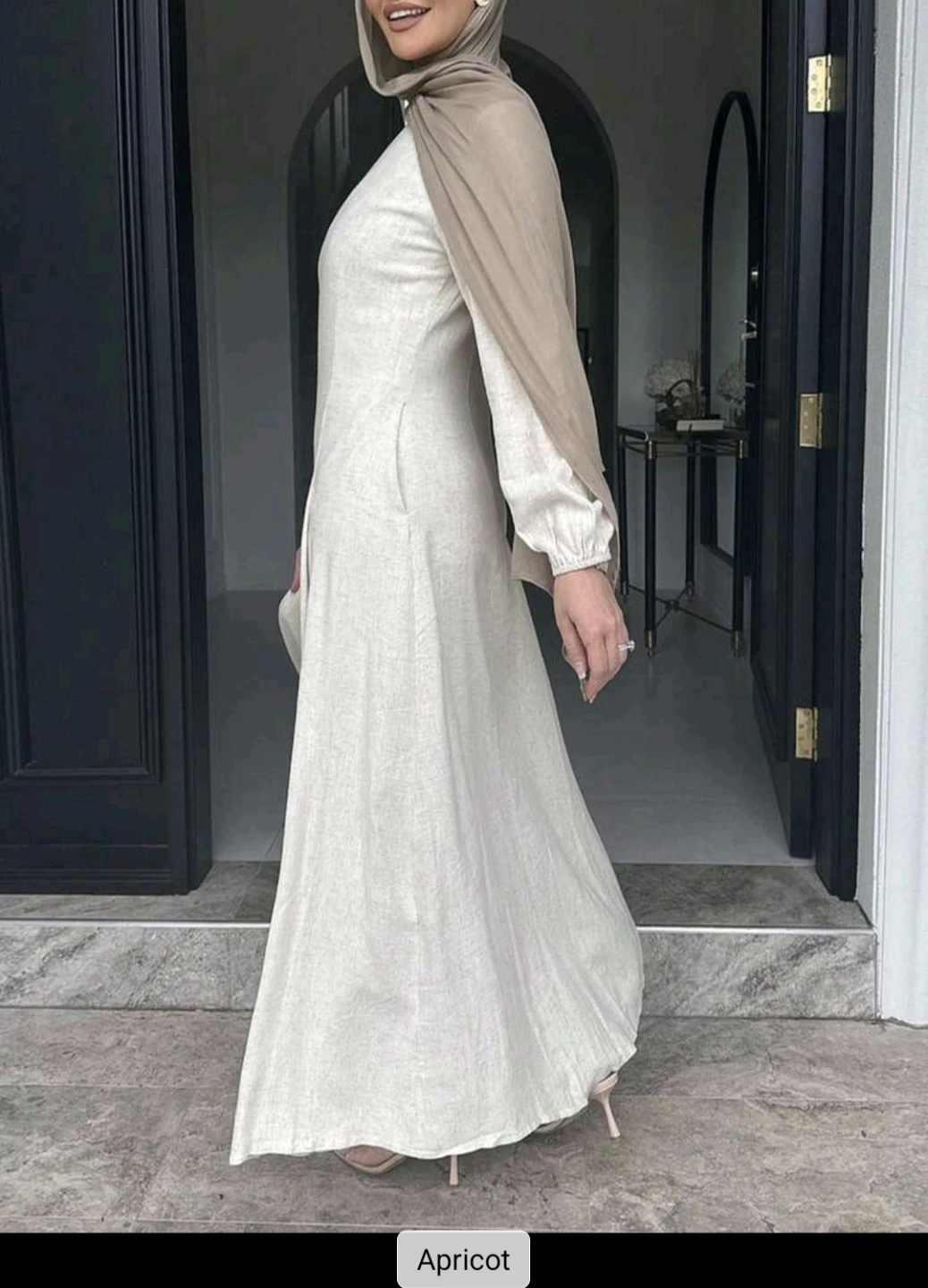 Long Sleeve Linen Maxi Dress - photo 2