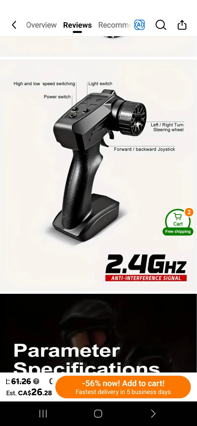 2.4GHz RC Car Remote Controller