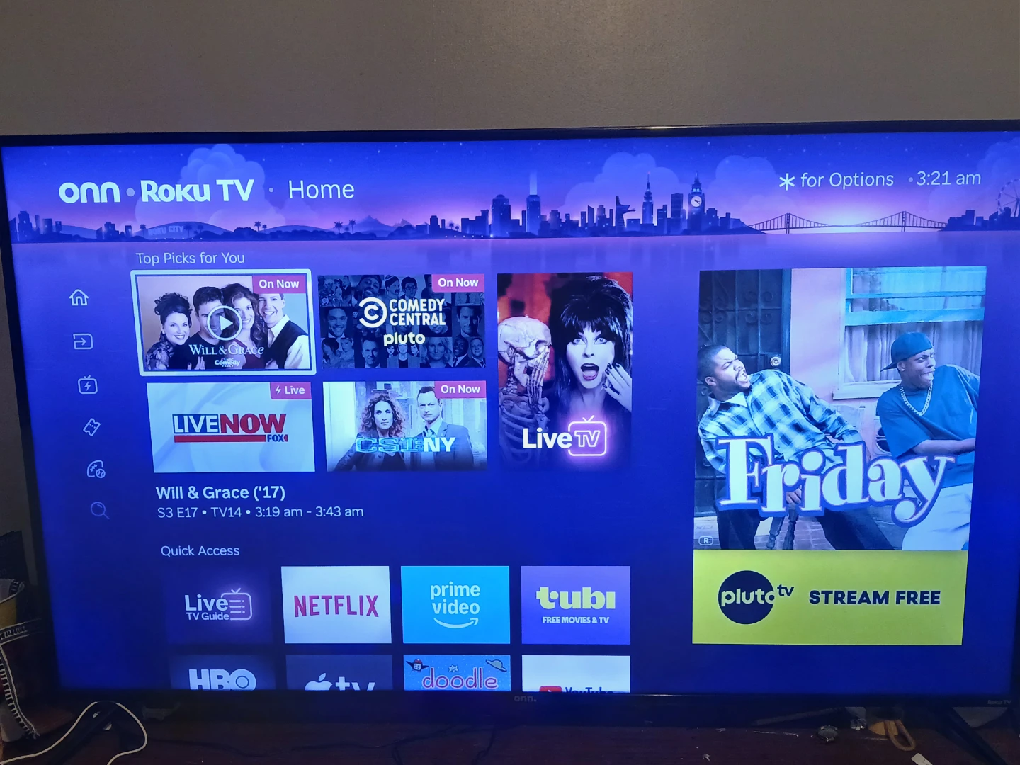 onn  65 in Class 4K UHD roku Smart TV,
