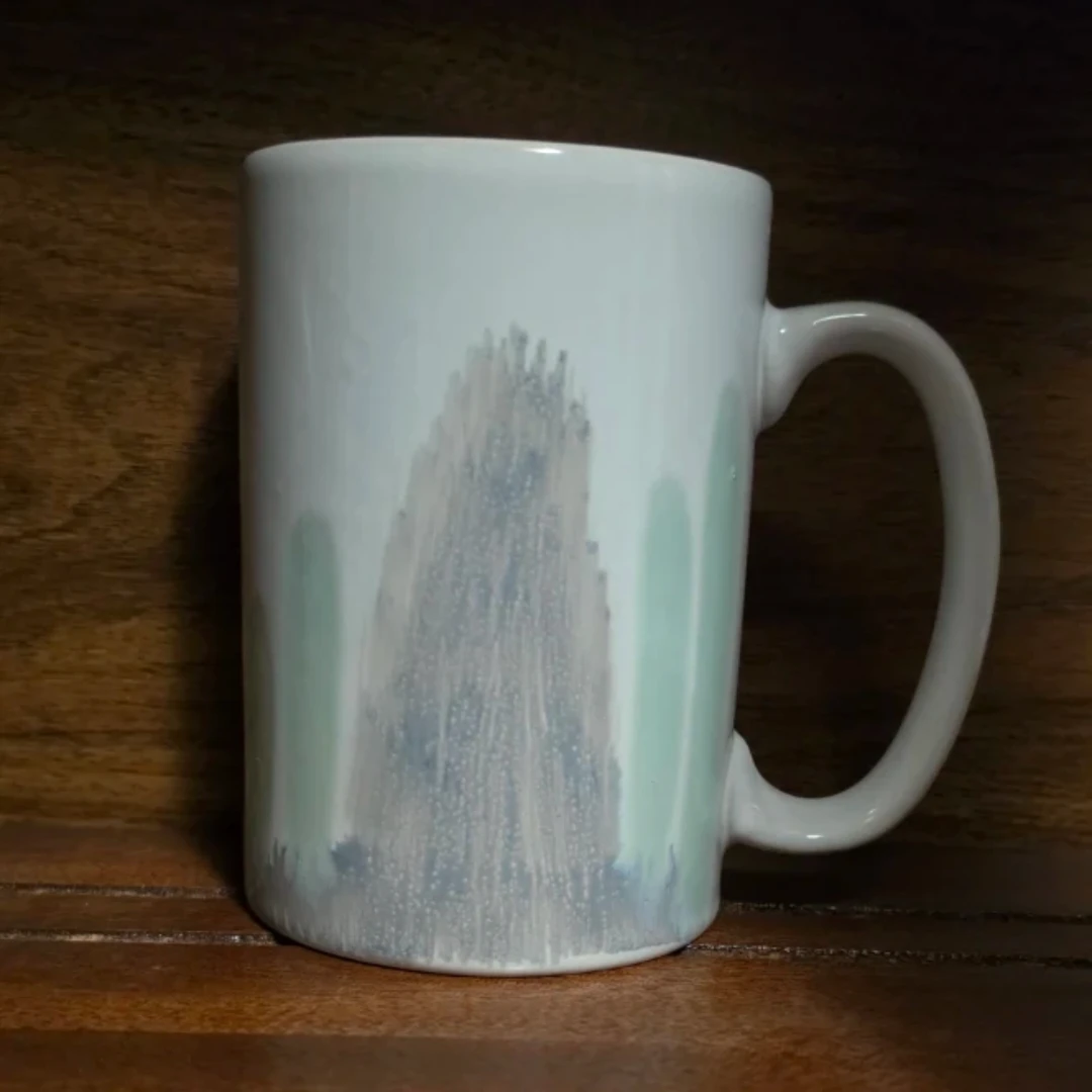 Unique Handmade Reactive Glaze Ceramic Mug - photo 2