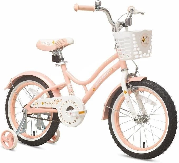 New<> 18" ACEGER Kids Bike 16-inch Pink