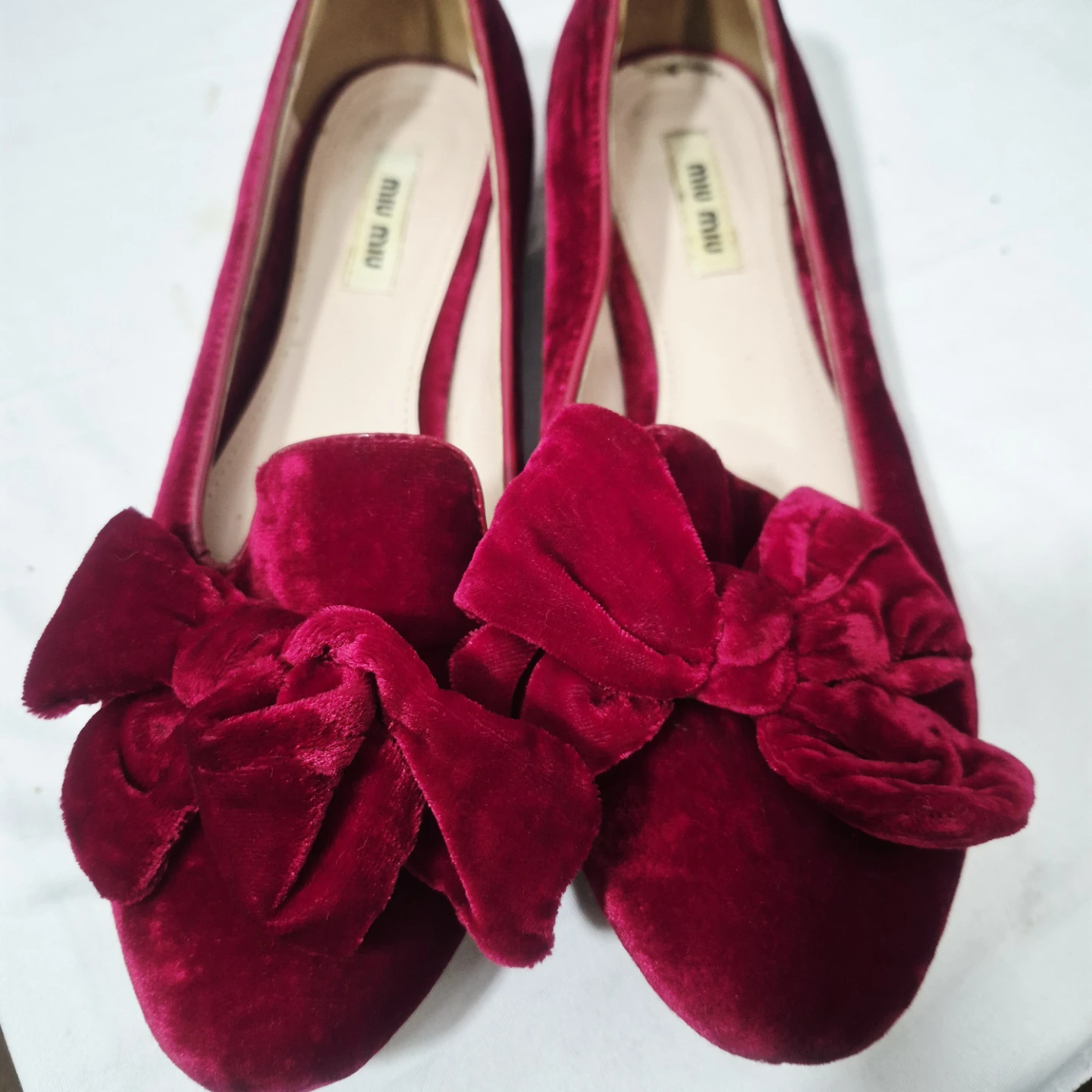 Miu Miu Velvet Bow Flats - photo 2