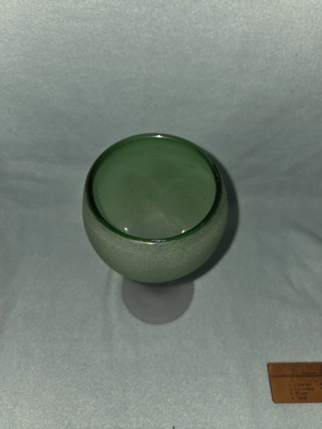 Frosted Green Glass Stemware - photo 2
