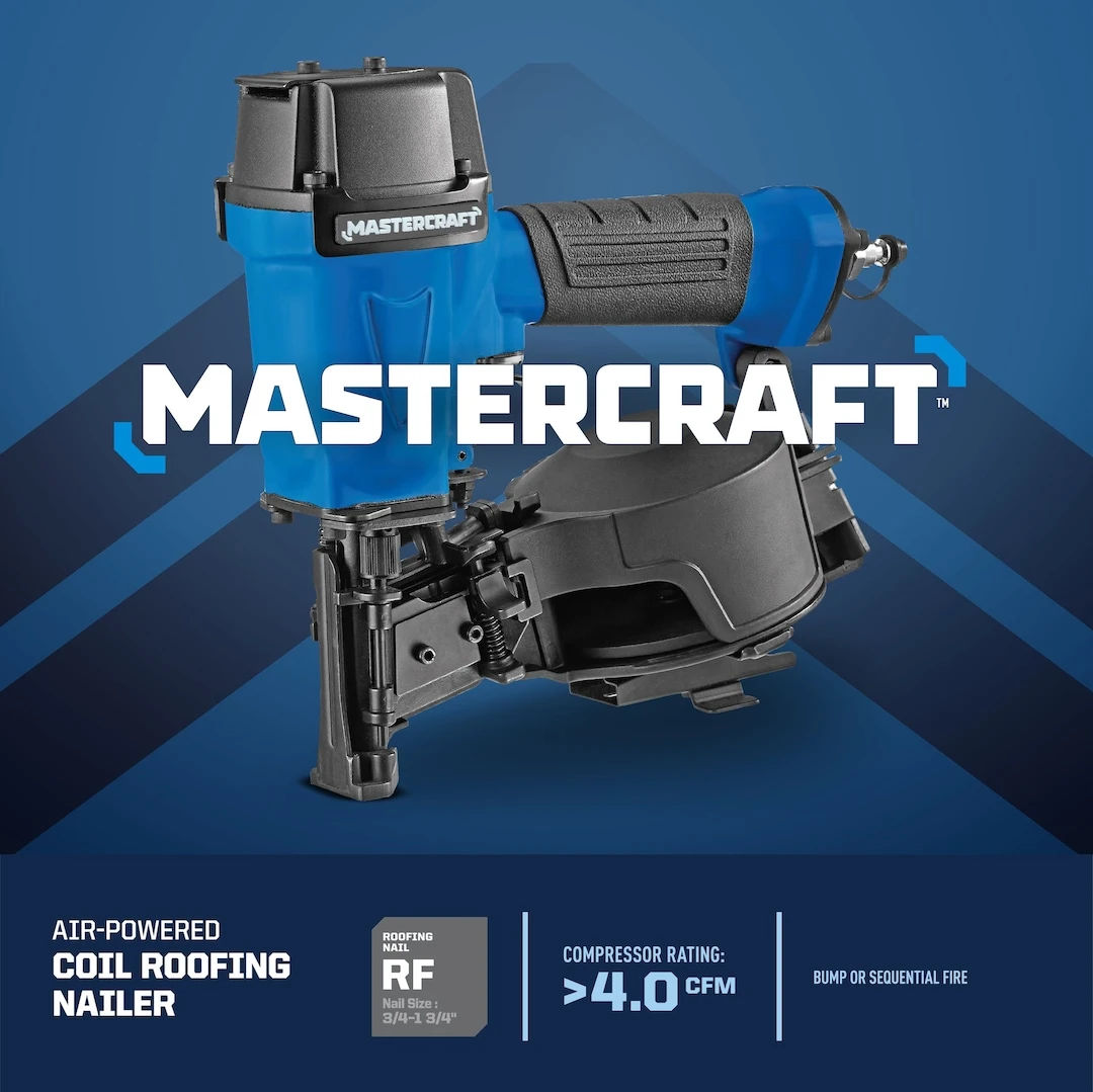 Mastercraft 15D Pneumatic Air-Powered Coil Roofing Nailer - photo 2