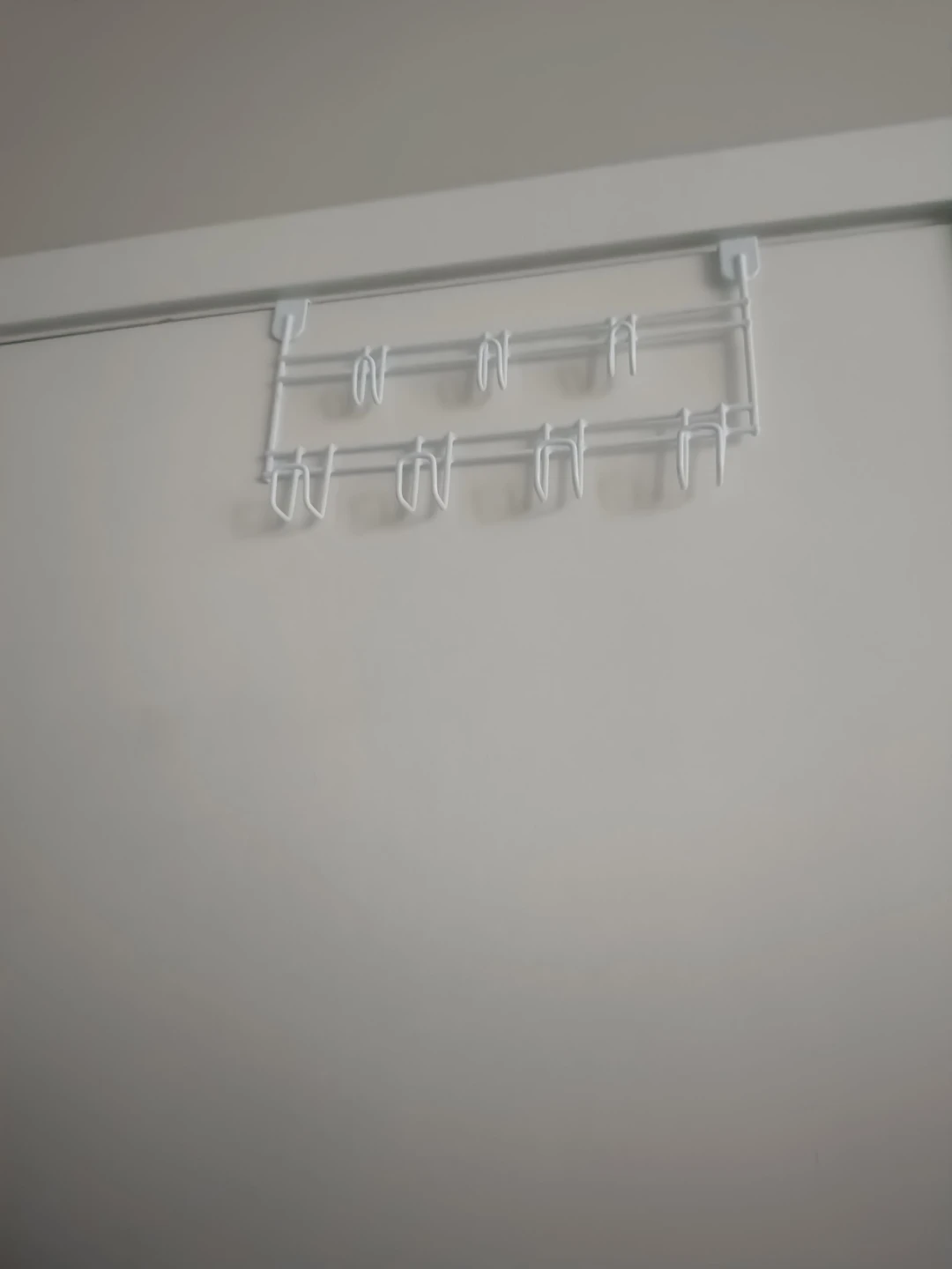 Two   White Over-the-Door Hook Organizer