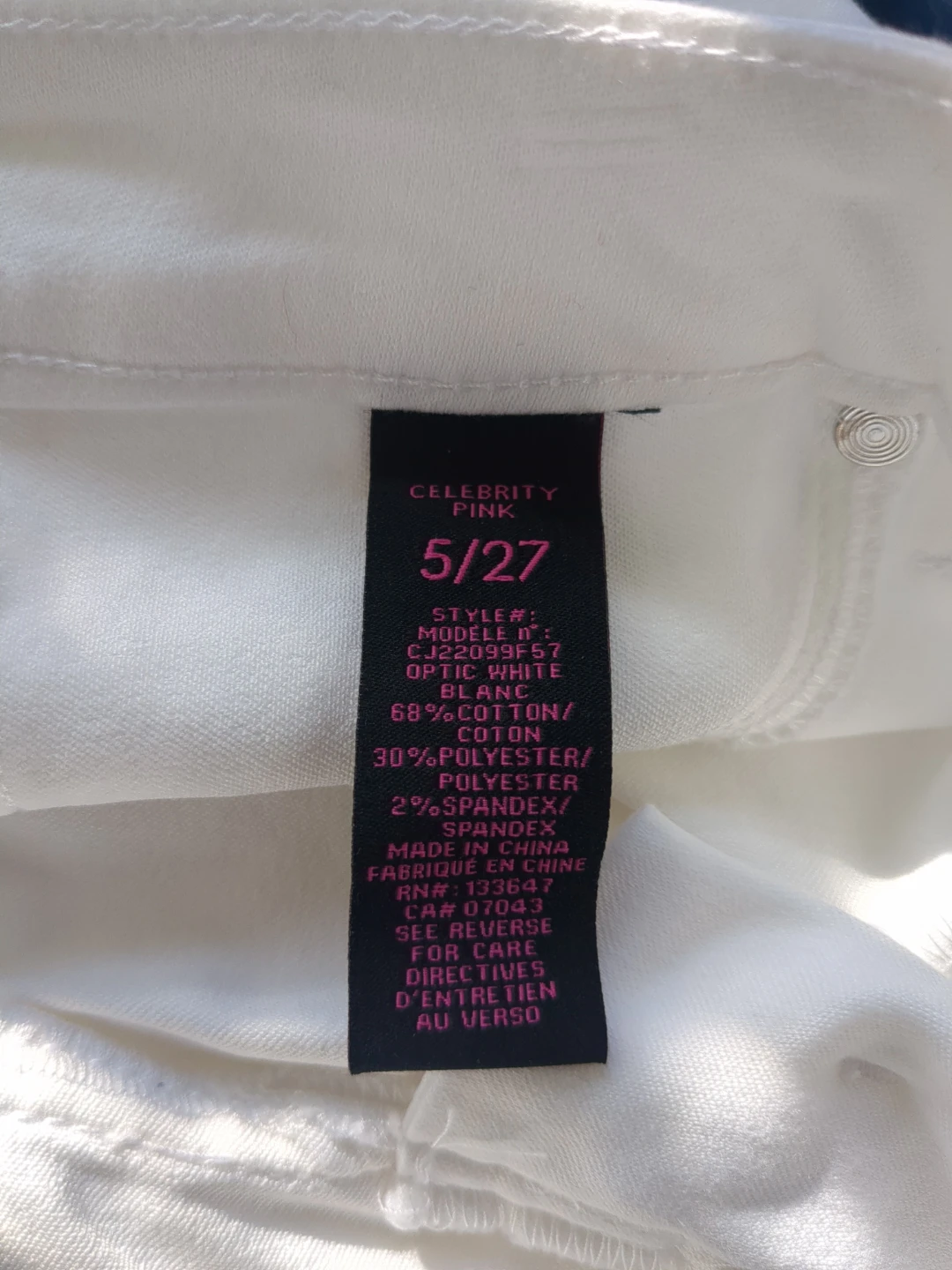 Celebrity Pink White Mid Rise Ankle Skinny Jeans - photo 3