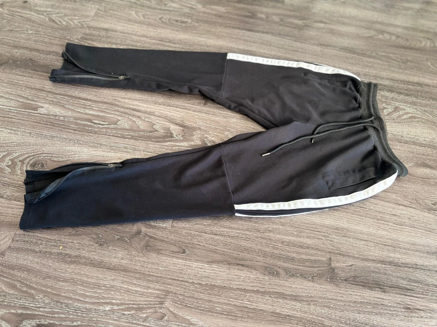 Black Sweatpants with Side Stripes - photo 3